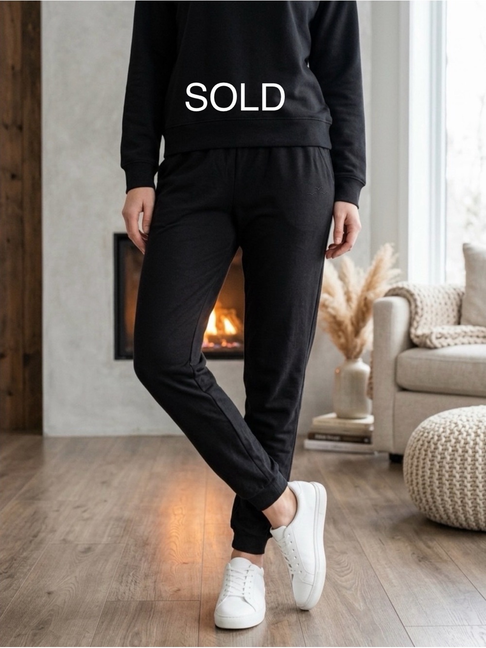 LAZYPANTS Black Casual Joggers